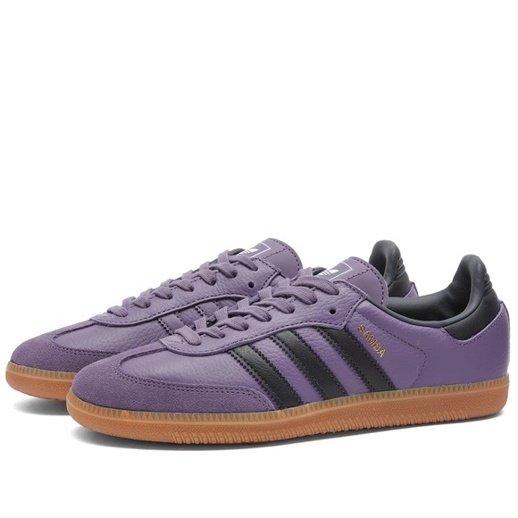 Adidas Samba Leather Purple Shoes - Picture 8 of 14